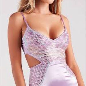 Windsor Elegant Magical Butterfly Fairy Satin Rhinestone Dress